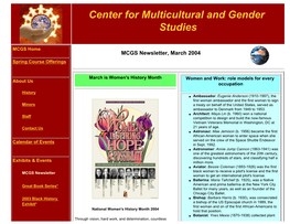 Multicultural and Gender Studies Newsletter