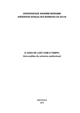 Anderson Gonçalves Barbosa Da Silva O Jogo De Lost