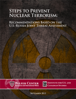 Steps to Prevent Nuclear Terrorism