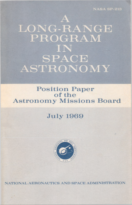 A Long-Range Program in Space Astronomy