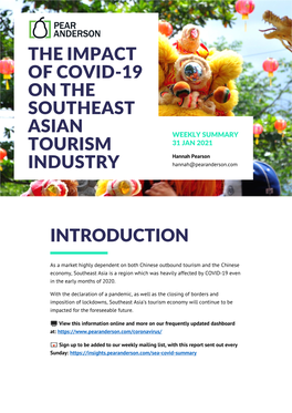 The Impact of Covid-19 on the Southeast Asian Tourism Industry 2021
