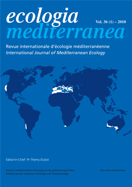 Revue Internationale D'écologie Méditerranéenne International