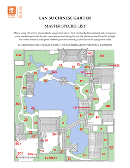 Lan Su Chinese Garden Master Species List