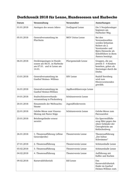 Dorfchronik 2018 Für Lenne, Hundesossen Und Harbecke