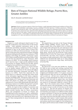 Check List 9(2): 294–297, 2013 © 2013 Check List and Authors Chec List ISSN 1809-127X (Available at Journal of Species Lists and Distribution