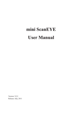 Mini Scaneye User Manual