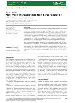 Made Pharmaceuticals: from Bench to Bedside