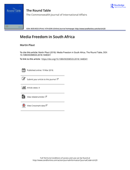 Media Freedom in South Africa