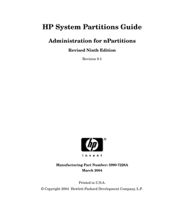 HP System Partitions Guide