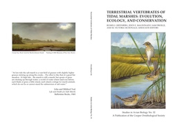 Terrestrial Vertebrates of Tidal Marshes: Evolution, Ecology, and Conservation