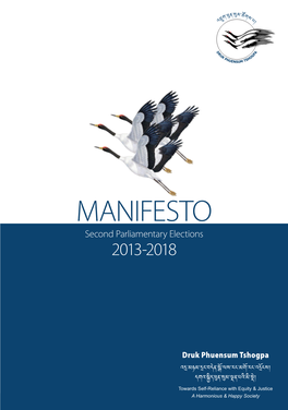 MANIFESTO Second Parliamentary Elections 2013-2018
