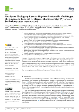 Xylariales, Sordariomycetes, Ascomycota)