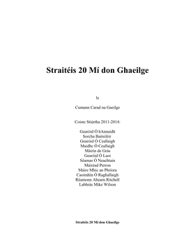 Straitéis 20 Mí Don Ghaeilge