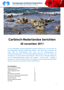 Caribisch-Nederlandse Berichten 30 November 2011