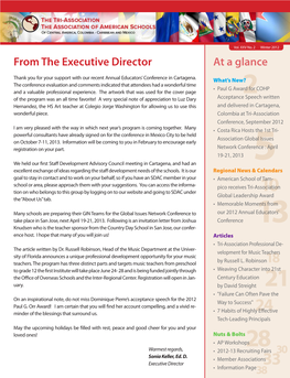 From the Executive Director 30 38 at a Glance