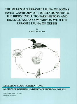 The Metazoan Parasite Fauna of Loons