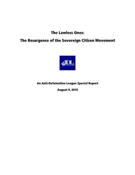 The Lawless Ones: the Resurgence of the Sovereign Citizen Movement