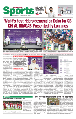 World's Best Riders Descend on Doha for CB CHI AL SHAQAB Presented by Longines