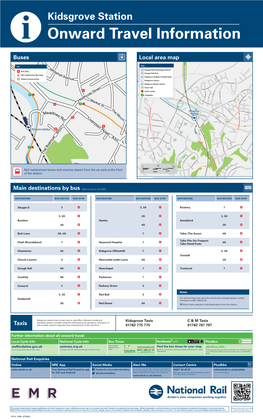 Kidsgrove Station I Onward Travel Information Buses Local Area Map