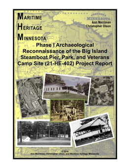 Phase I Archaeological Reconnaissance of the Big Island Steamboat Pier, Park, and Veterans Camp Site (21-HE-402) Project Report