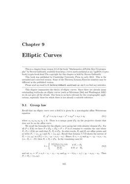 Elliptic Curves