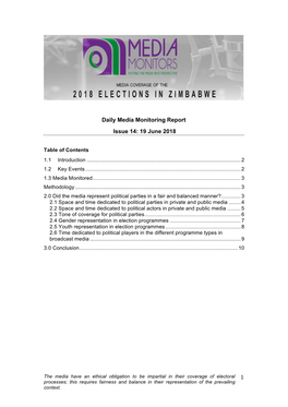 Daily Report Issue 14