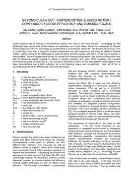 Beyond Clean Sky: Cartercopter Slowed Rotor / Compound Exceeds Efficiency and Emission Goals