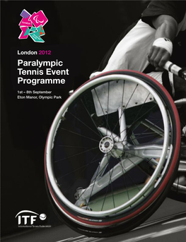 Paralympic Tennis Event Programme