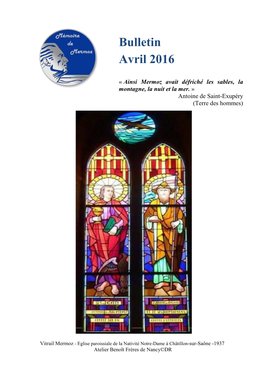 Bulletin Information Mémoire Mermoz Avril 2016