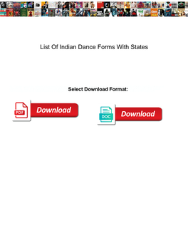 List of Indian Dance Forms with States Winboost