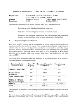 Renewable Energy and Global Rural Electrification Projec (PERG)