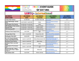 July 2021 English Pride Guide