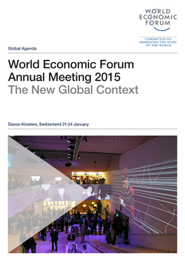 World Economic Forum Annual Meeting 2015 the New Global Context