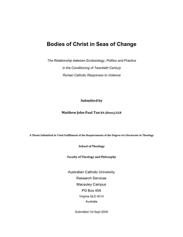 Bodies of Christ in Seas of Change