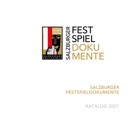 Katalog 2021 Salzburger Festspieldokumente