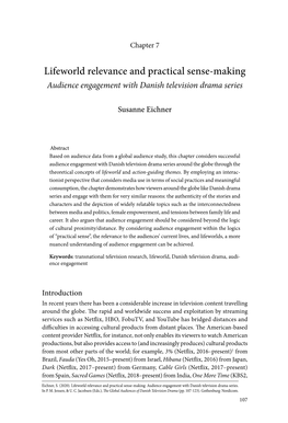 Lifeworld Relevance and Practical Sense-Making: Audience Engagement with Danish Television Drama Series