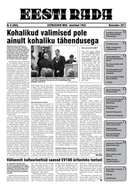 Kohalikud Valimised Pole Ainult Kohaliku Tähendusega