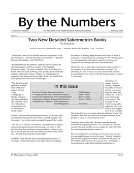 Two New Detailed Sabermetrics Books Phil Birnbaum