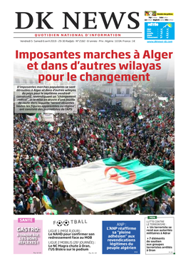 Imposantes Marches À Alger Et Dans D'autres Wilayas Pour Le Changement