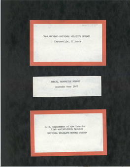CRAB ORCHARD NATIONAL WILDLIFE REFUGE Carterville, Illinois