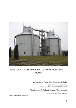 Draft Report of Risk Assessment of Biogas Production Poland