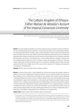 The Catholic Kingdom of Ethiopia: Father Manuel De Almeida's
