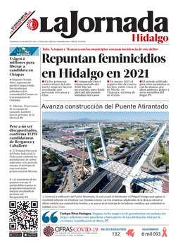 Repuntan Feminicidios En Hidalgo En 2021