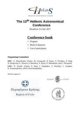 Conference Book • Program • Book of Abstracts • List of Participants