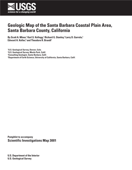Geologic Map of the Santa Barbara Coastal Plain Area, Santa Barbara County, California