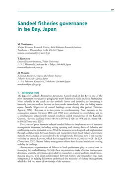 Sandeel Fisheries Governance in Ise Bay, Japan