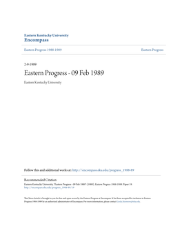 Eastern Progress 1988-1989 Eastern Progress