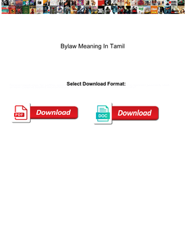 Bylaw Meaning in Tamil