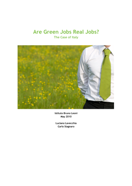 Are Green Jobs Real Jobs? the Case of Italy