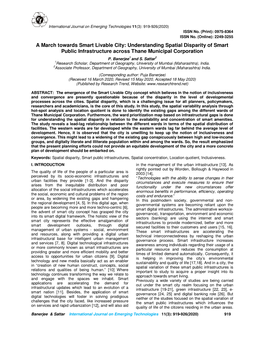 Understanding Spatial Disparity of Smart Public Infrastructure Across Thane Municipal Corporation P